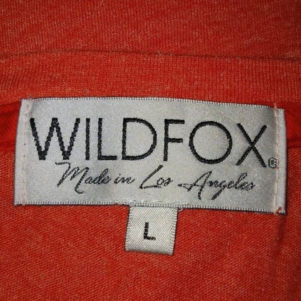 Wildfox Avoiding Adulting Orange V-Neck T-shirt - Picture 6 of 7